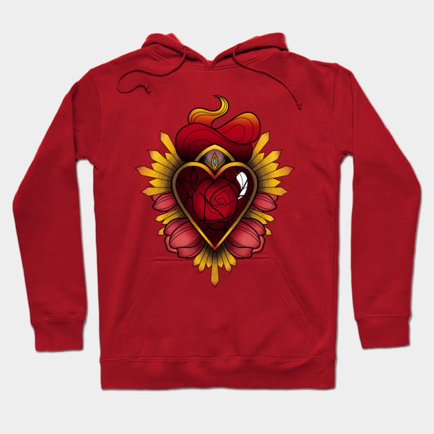 Sacred heart Hoodie by Jahaziel Sandoval